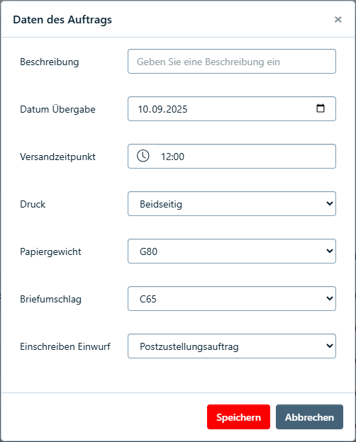 Aktionen zu Korrespondenz